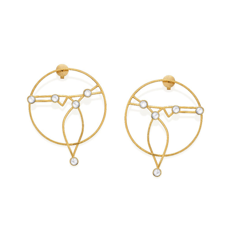 KUNDAN HOOP EARRINGS - Xini Concept