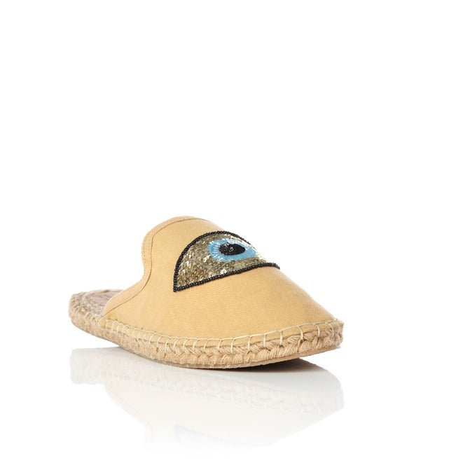 EVIL EYE BEIGE MULE - Xini Concept