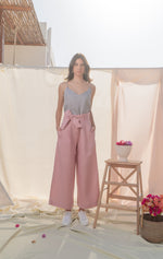 NAOMI HIGH WAISTED LINEN PANTS - Xini Concept