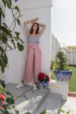 NAOMI HIGH WAISTED LINEN PANTS - Xini Concept