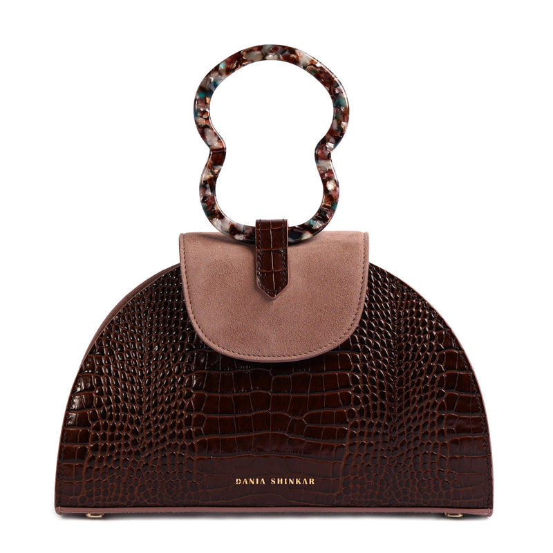 HAWAZEN BROWN CROC EMBOSSED - Xini Concept