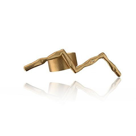 24k Colombian gold platted brass. Conflict free, non-allergic. 100% handmade in Colombia. sustainable jewelry, gold plated ring