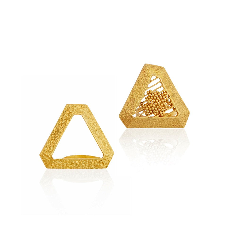 TRIANGLE PAIR RING - Xini Concept