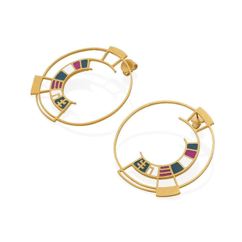 CIRCLE ME HOOP EARRINGS - Xini Concept