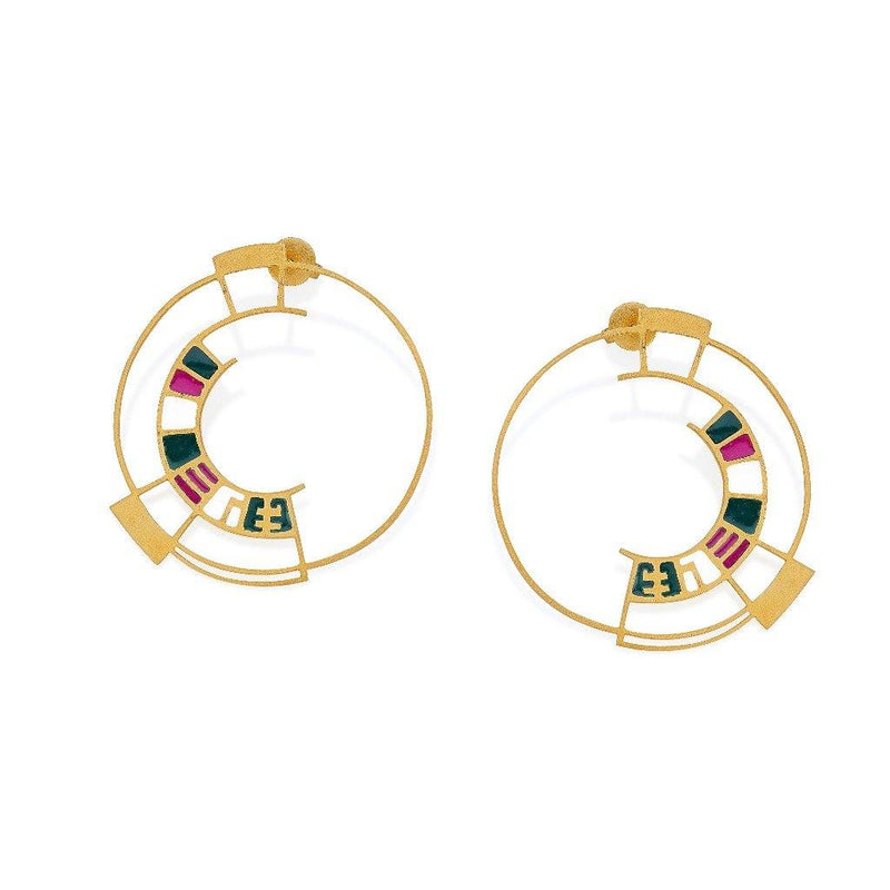 CIRCLE ME HOOP EARRINGS - Xini Concept