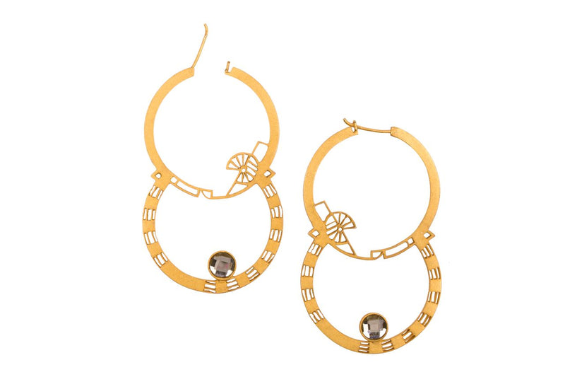 DOUBLE HOOP EARRINGS - Xini Concept