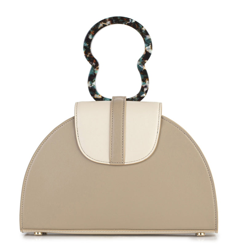 HAWAZEN TAUPE AND BEIGE BAG - Xini Concept