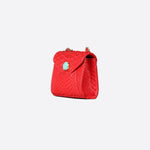 MINI ZAIN BAG IN RED PYTHON AND TURQUOISE STONE - Xini Concept